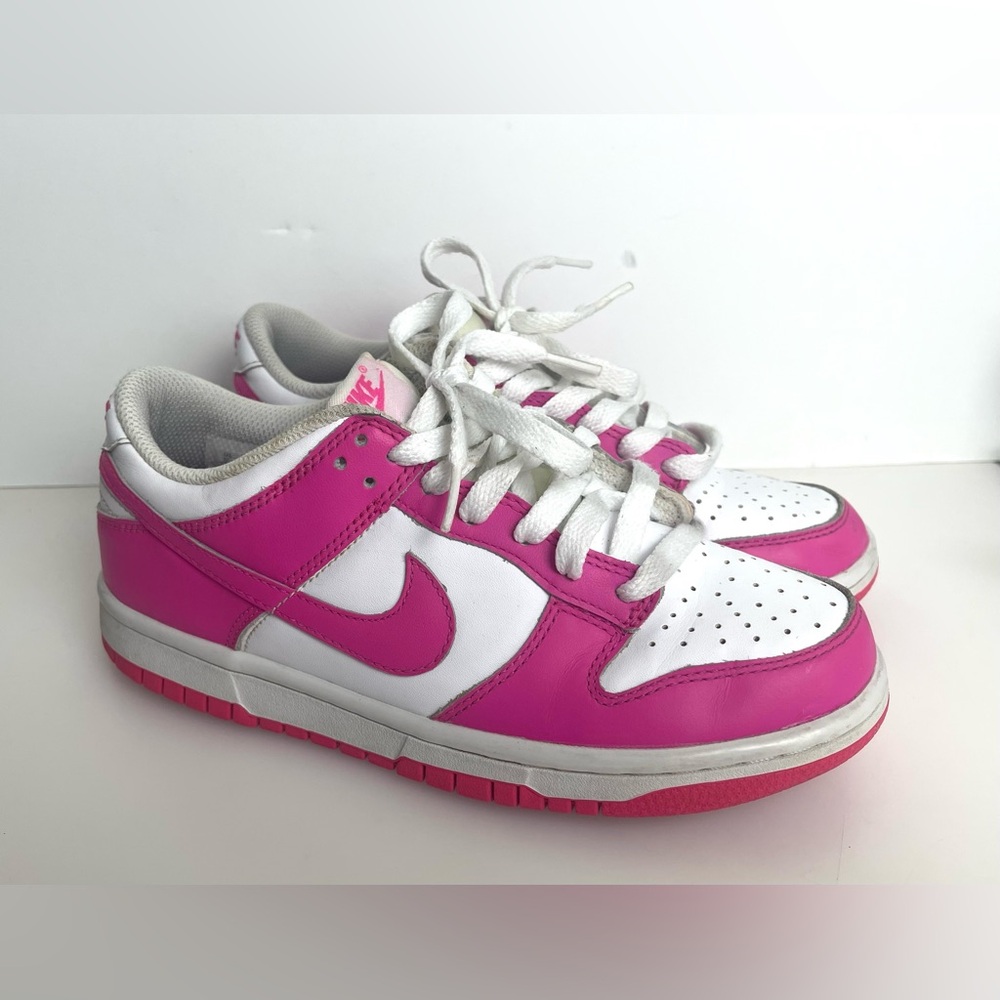 Nike Dunk Low Pink White Laser Fuchsia Shoes Size 5 Youth FB9109-102